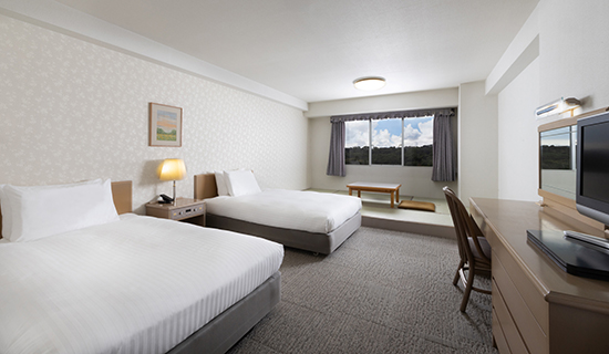 Classic Room, Japanese-Western style, 2 single beds and 2 futon beds