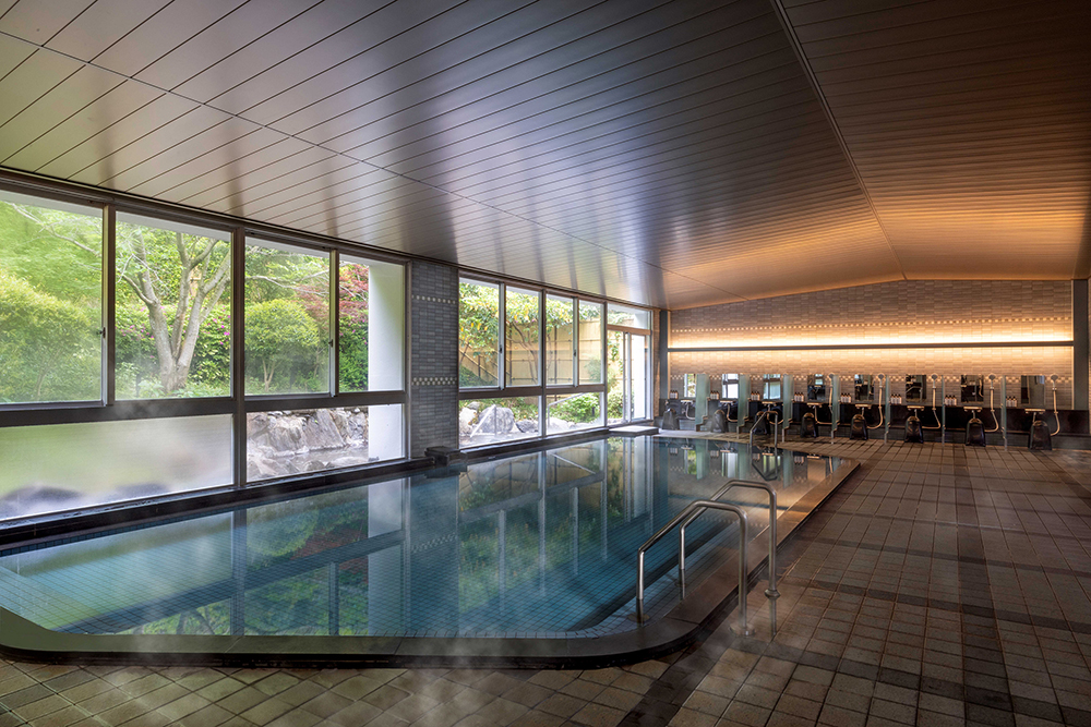 Natural hot spring indoor bath