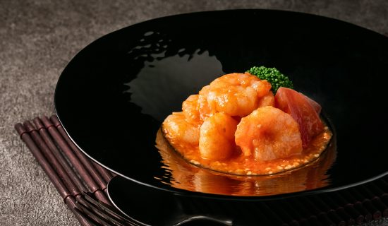 <Shrimp chili sauce of tomatoes from Fukuoka Prefecture>　Buffet Menu| Mercure Fukuoka Munakata Resort & Spa